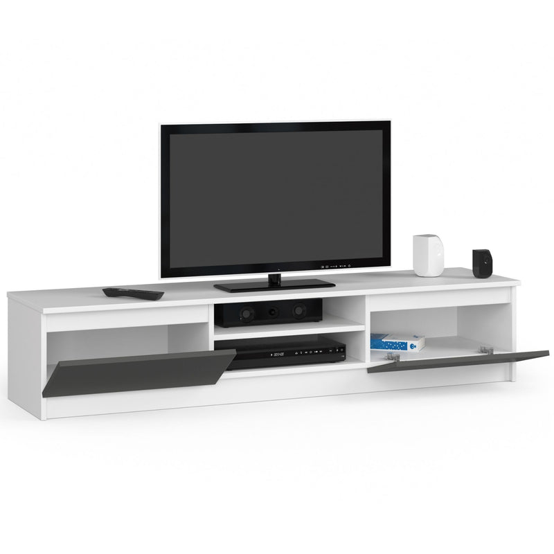 KOMODA RTV K160 CLP BIAŁY / SZARY