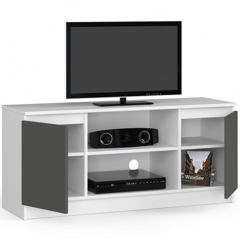 KOMODA RTV K120 2D 1P CLP BIAŁY / SZARY