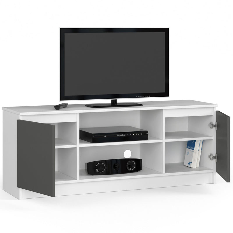 KOMODA RTV K140 2D 1P CLP BIAŁY / SZARY