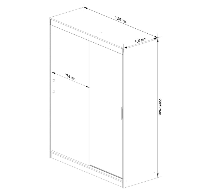SZAFA PRZESUWNA 150cm CLP OLCHA