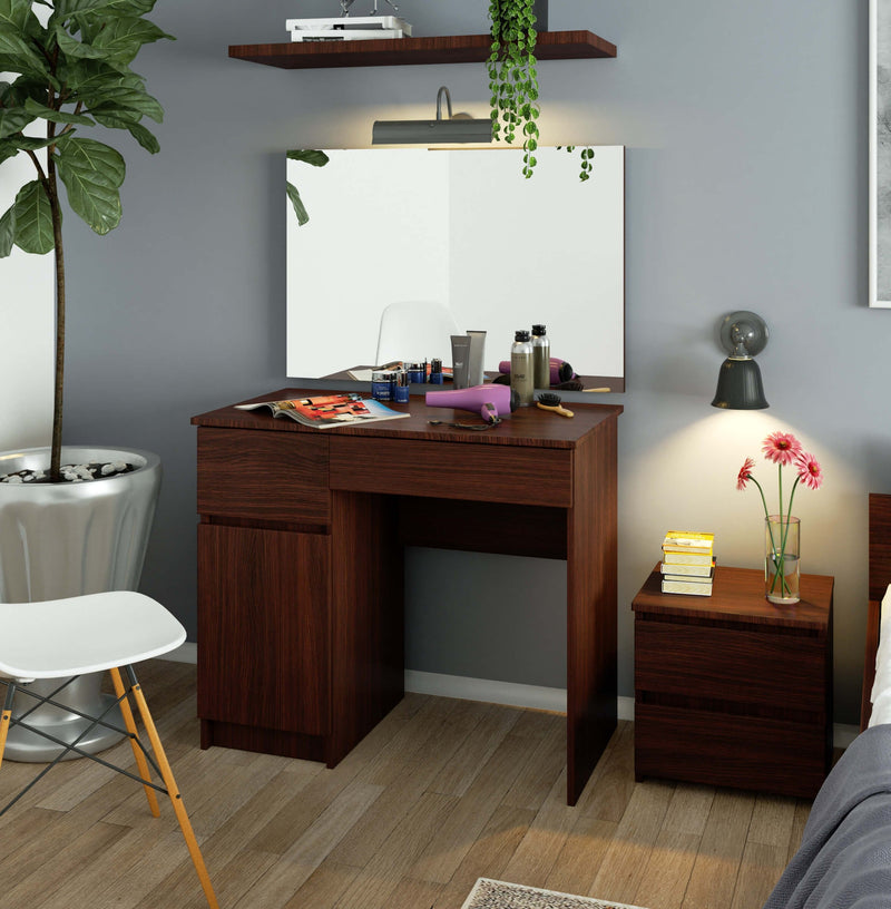 Toaletka z lustrem CLP P-2/SL 900x600 LEWE WENGE