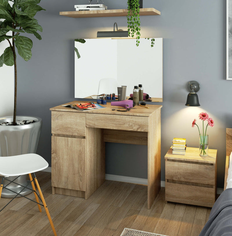 Toaletka z lustrem CLP P-2/SL 900x600 LEWE PK DĄB SONOMA
