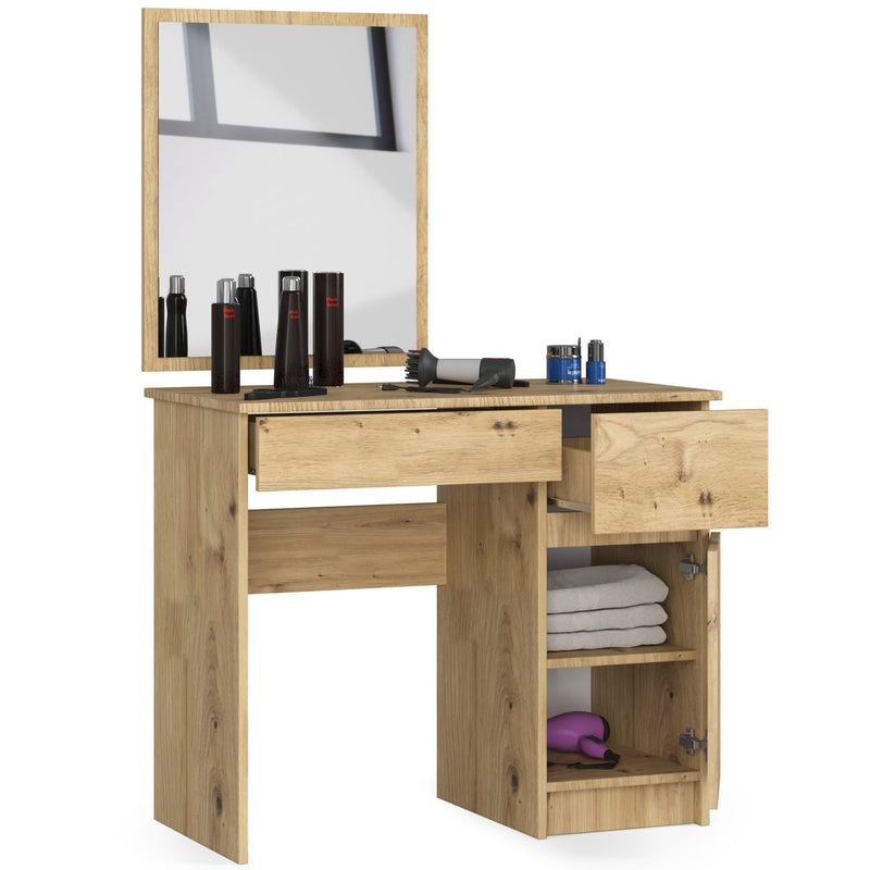 Toaletka z lustrem CLP P-2/SL PRAWA DĄB ARTISAN