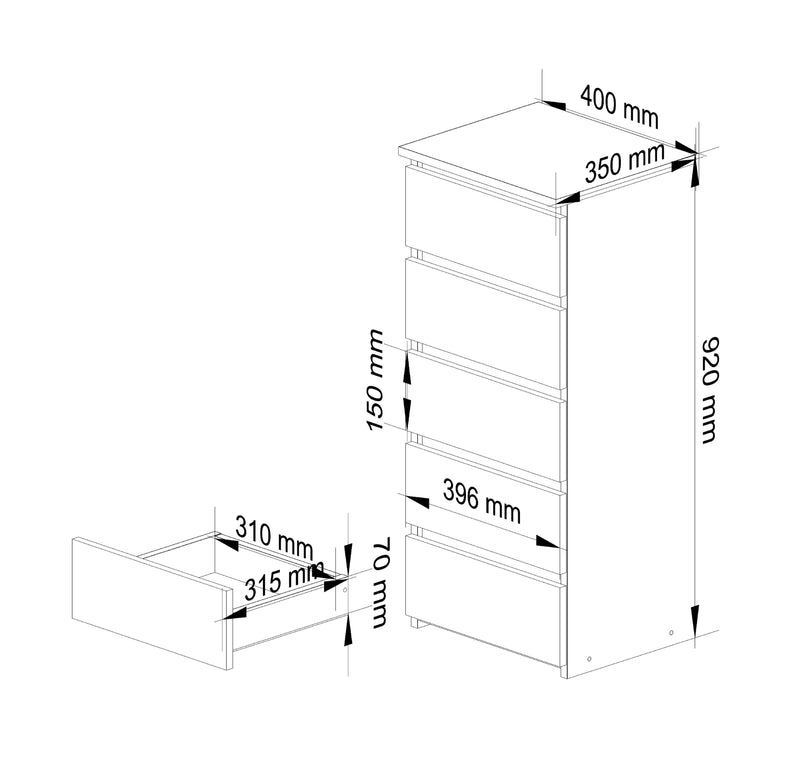 KOMODA CL5 PK BIAŁA
