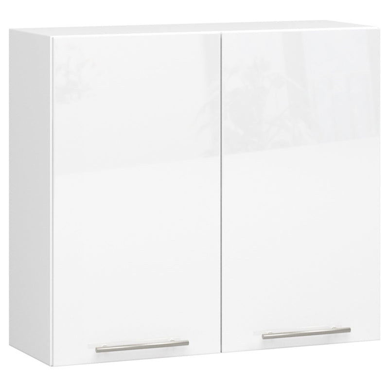 WISZĄCA SZAFKA KUCHENNA OLIWIA W 80cm BIAŁA-BIAŁY POŁYSK H720