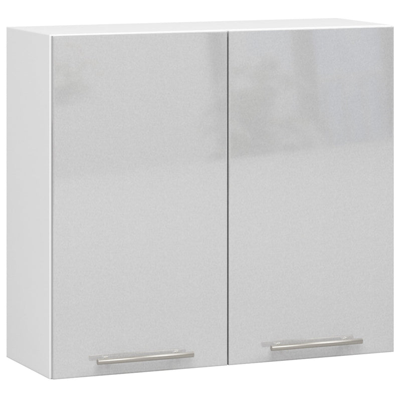 WISZĄCA SZAFKA KUCHENNA OLIWIA W 80cm BIAŁA-METALIK POŁYSK H720