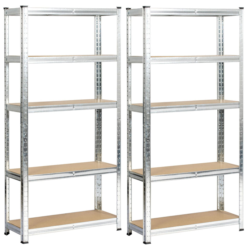 2x REGAŁ METALOWY 70x30x154 SREBRNY