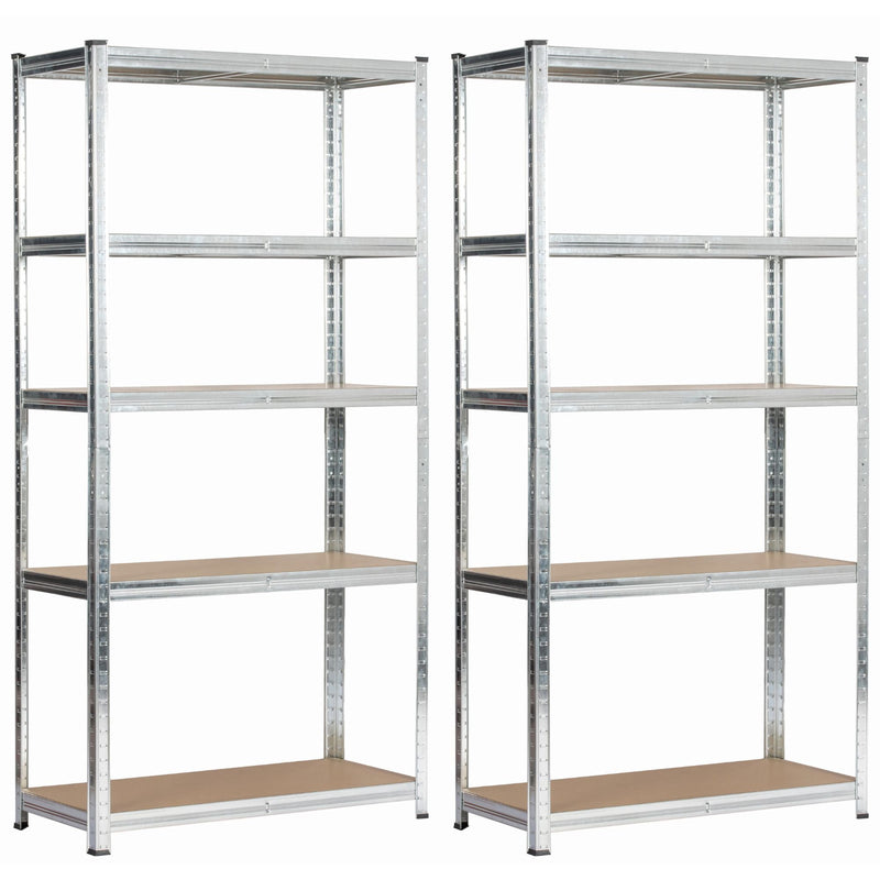 2x REGAŁ METALOWY 90x40x180 SREBRNY