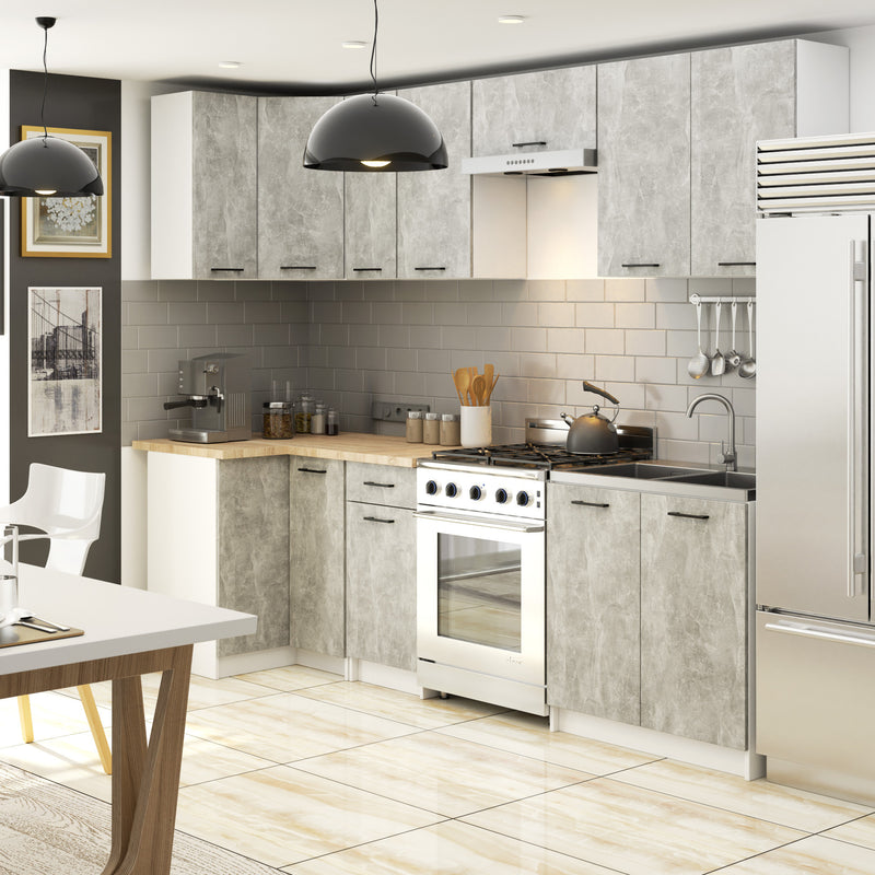 Szafka OLIWIA W80 H720 BIAŁA / BETON