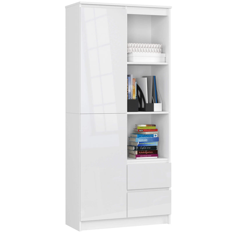 REGAŁ BIUROWY R 80 cm CLP R11 PK BIAŁY / BIAŁY POŁYSK