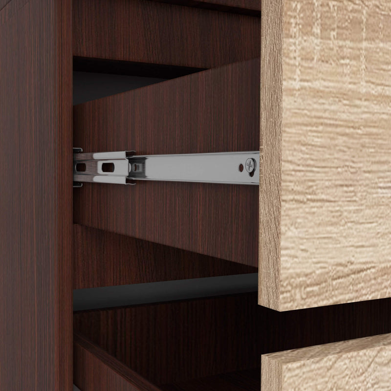 SZAFA S 90 cm 2 DRZWI 2 SZUFLADY 2 LUSTRA PK WENGE / SONOMA