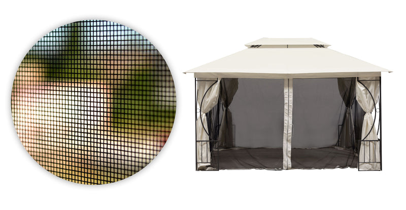 Moskitiera do pawilonu ogrodowego 3x4 m siatka z zamkami błyskawicznymi MultiGarden