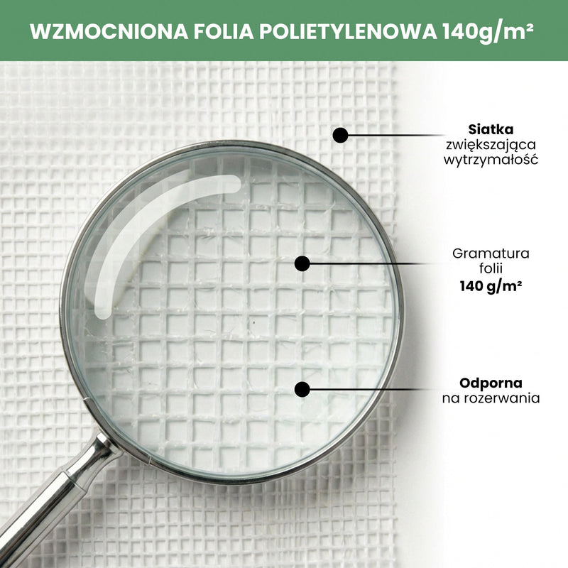 Mini szklarnia ogrodowa foliowa domek z półkami 1 drzwi Biała 143x73x195 cm