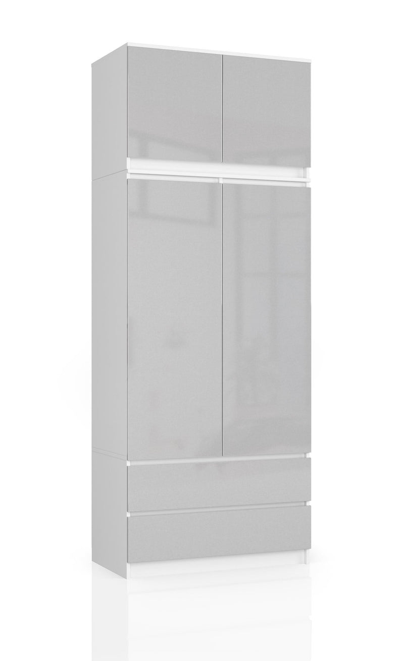 SZAFA Z NADSTAWKĄ S90 2D 2SZ CLP PK METALIK POŁYSK