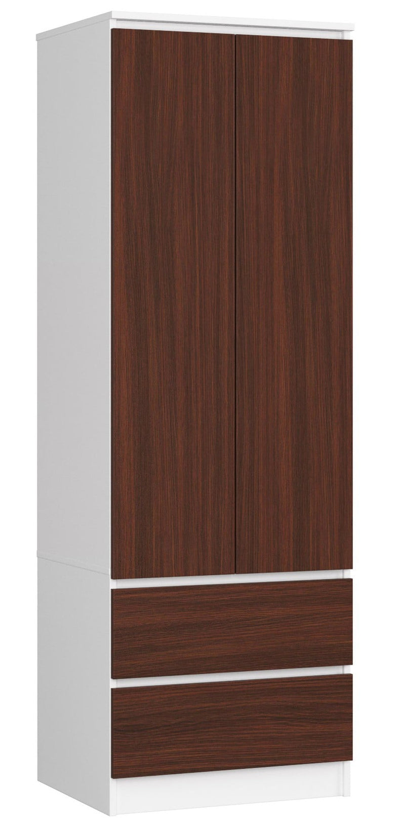 SZAFA STAR S 60 cm 2 DRZWI 2 SZUFLADY PK BIAŁA / WENGE