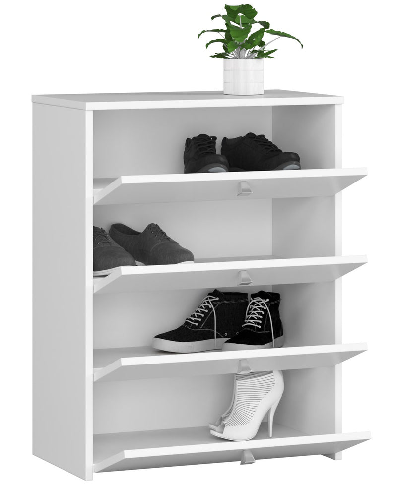 Szafka na buty RUBIN 4 uchylne drzwiczki 66 cm - biała